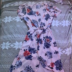 Floral Jumper High-Low Dress